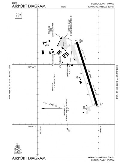 PKWA airport diagram — runways, taxiways and ramp layout