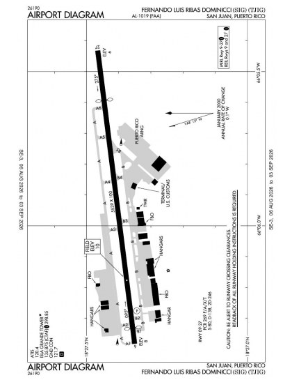 TJIG airport diagram — runways, taxiways and ramp layout