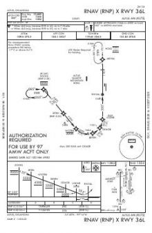 RNAV (RNP) X RWY 36L chart preview