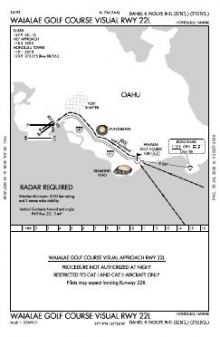 WAIALAE GOLF COURSE VISUAL RWY 22L chart preview