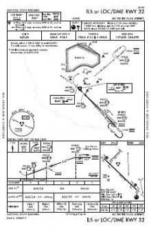 ILS OR LOC/DME RWY 32 chart preview