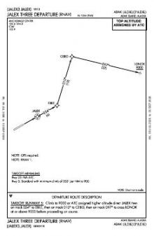 JALEX THREE (RNAV) chart preview