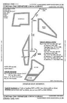 CORONA ONE (OBSTACLE) (RNAV) chart preview
