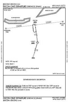 EXCON ONE (OBSTACLE) (RNAV) chart preview