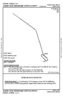 ADEXE ONE (OBSTACLE) (RNAV) chart preview