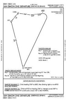SAN SIMON ONE (OBSTACLE) (RNAV) chart preview