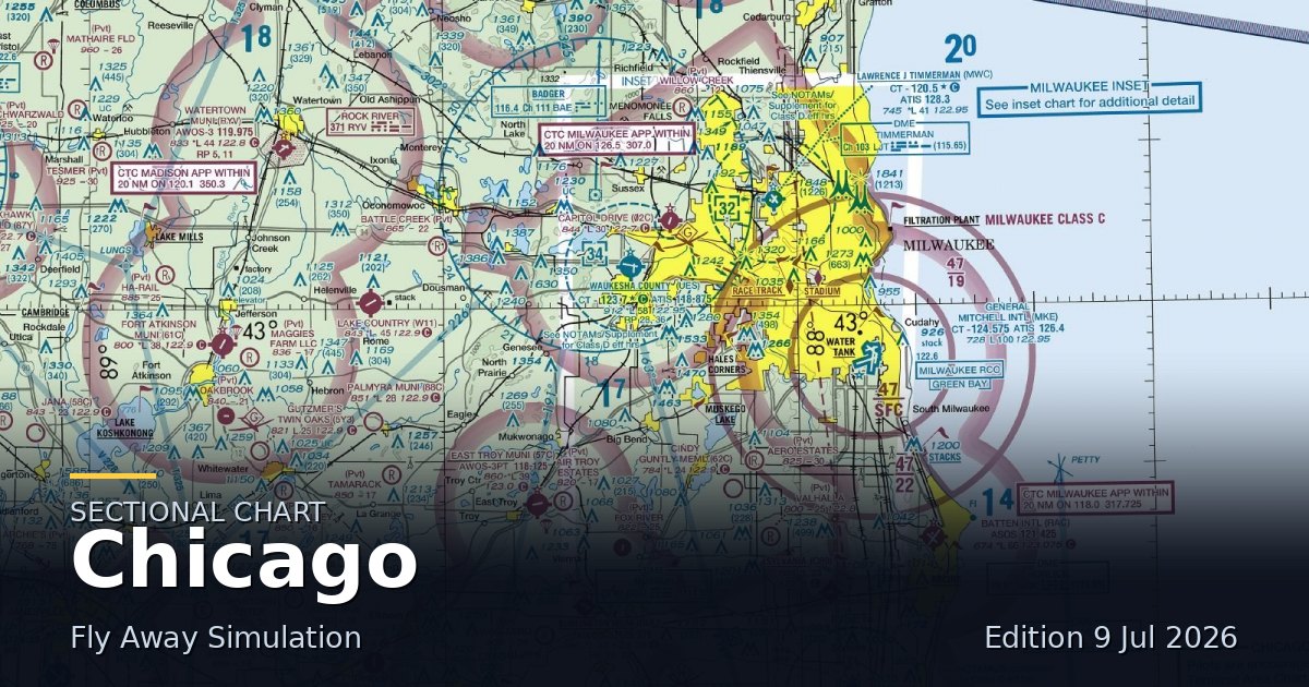 Chicago Sectional Chart — Free FAA Download, GeoTIFF & PDF | Fly Away ...