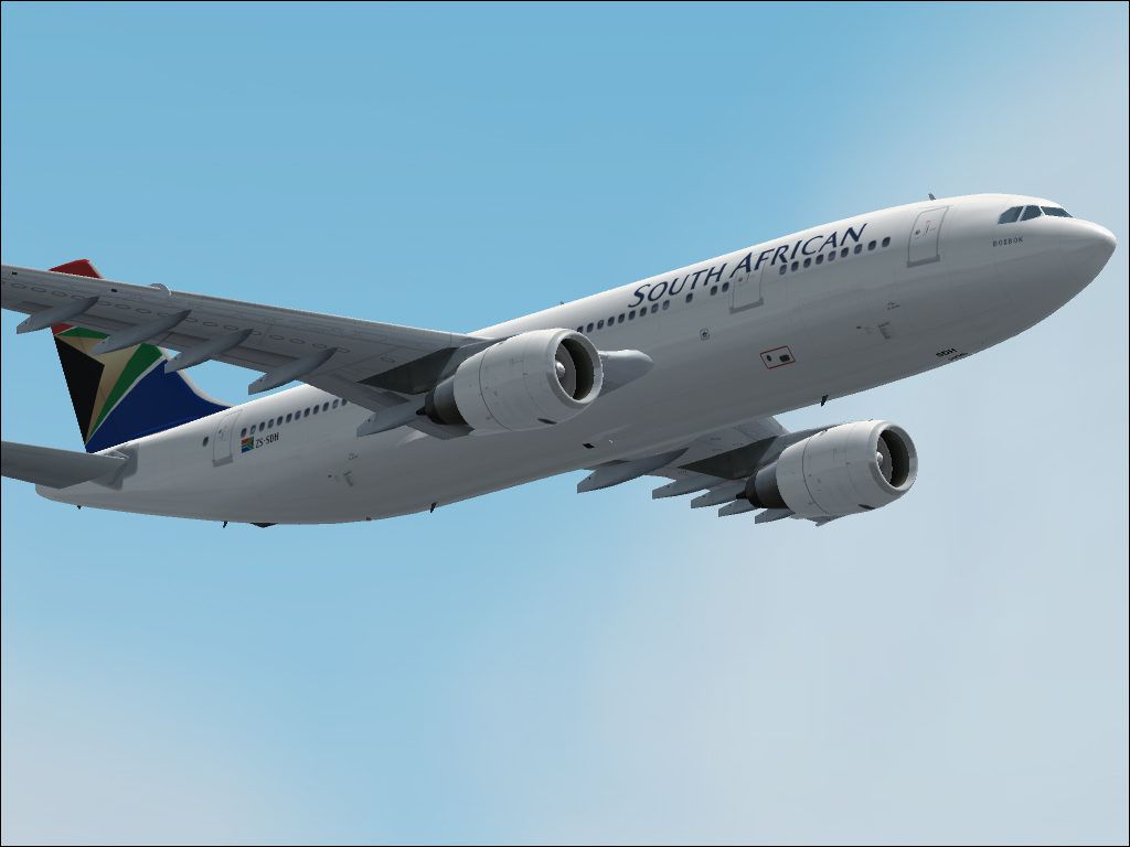 FS2002/FS2004 South African Airways Airbus A300B4-203 Textures for FS2004