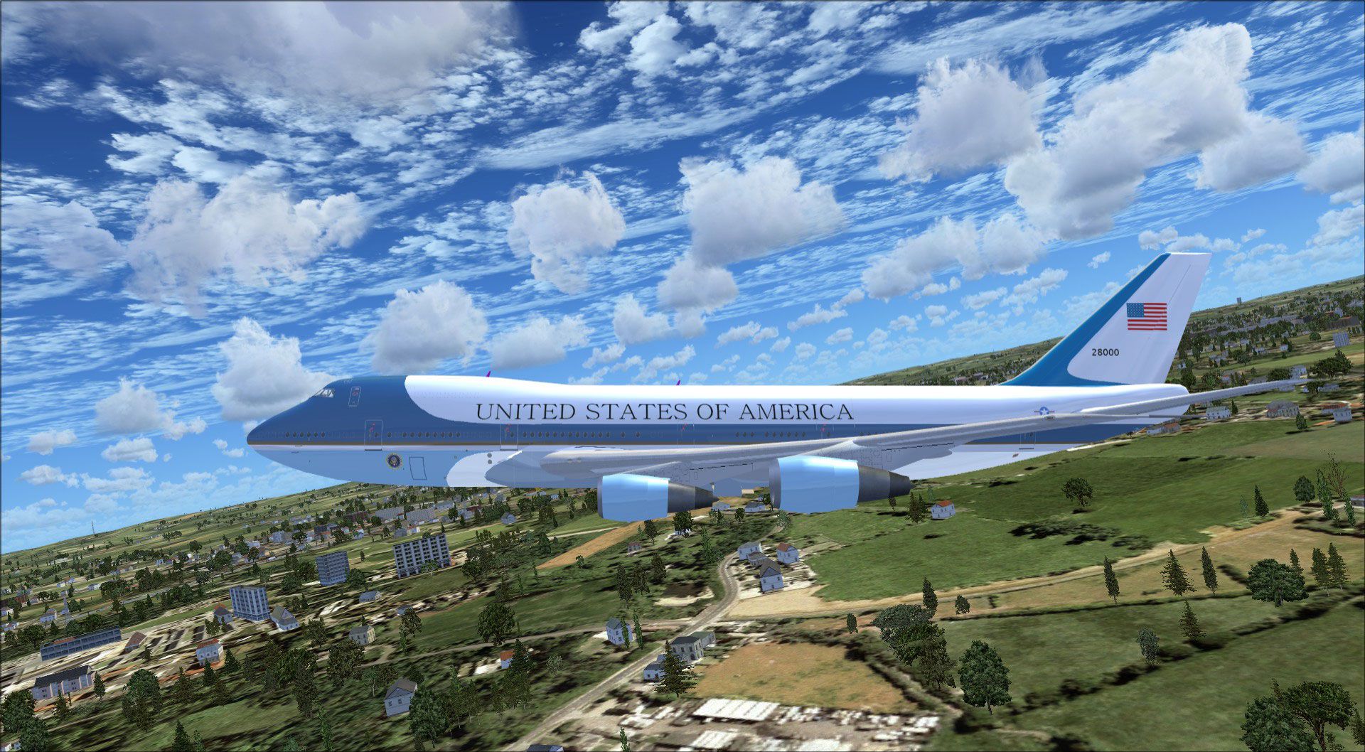 Boeing 747 200 Air Force One For Fsx