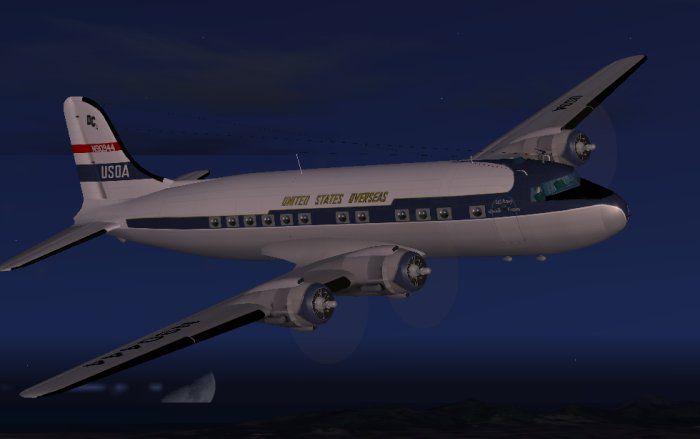 US Overseas Douglas DC-4 N90444 for FS2004