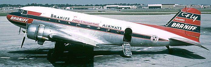 braniff airways douglas dc 3 n34950 for fs2004 microsoft database templates