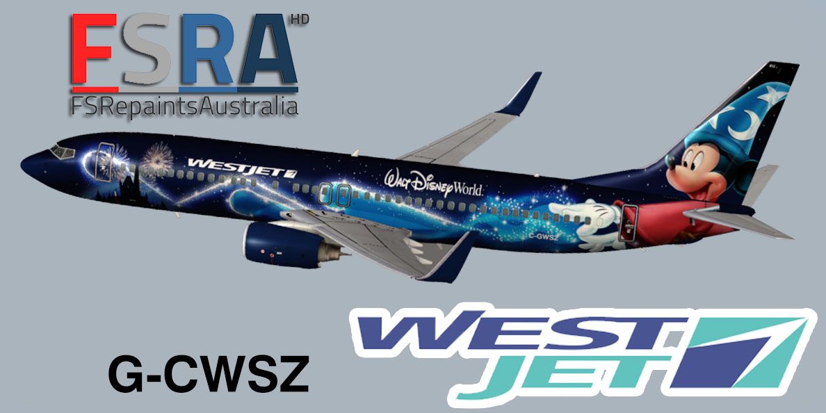 Westjet Boeing 737-800 Disney Magic Update for FSX