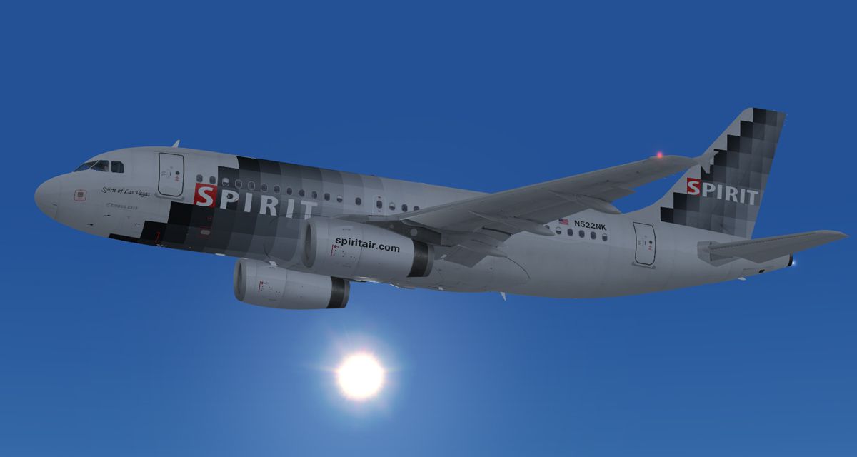 flight confirmation code for FSX Spirit Airlines Airbus 132 A319