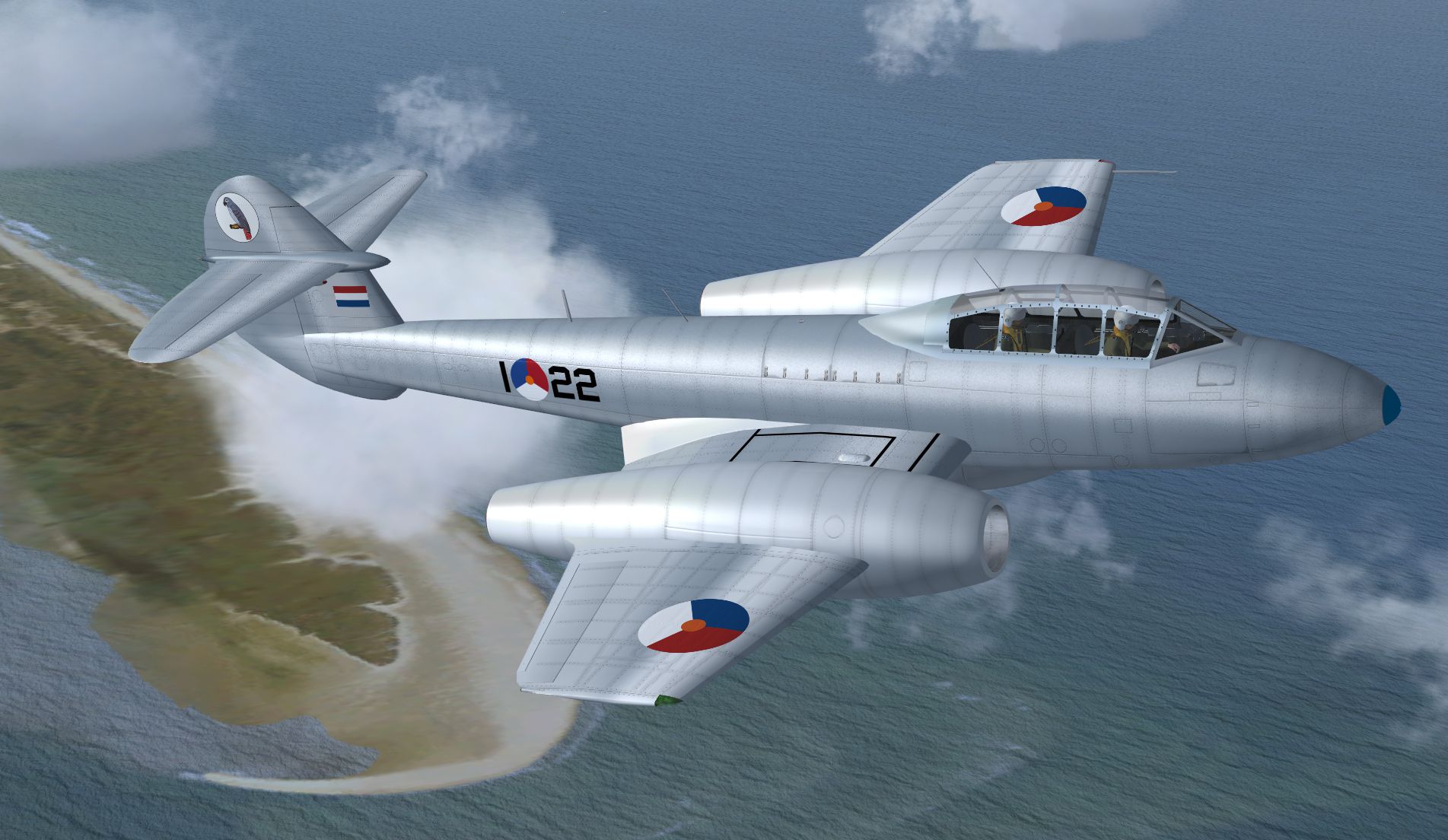 RNLAF Gloster  Meteor  T7 for FSX 