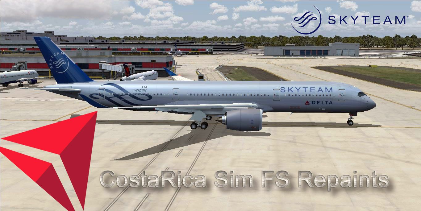 Delta Airlines Skyteam Airbus A350900 for FSX