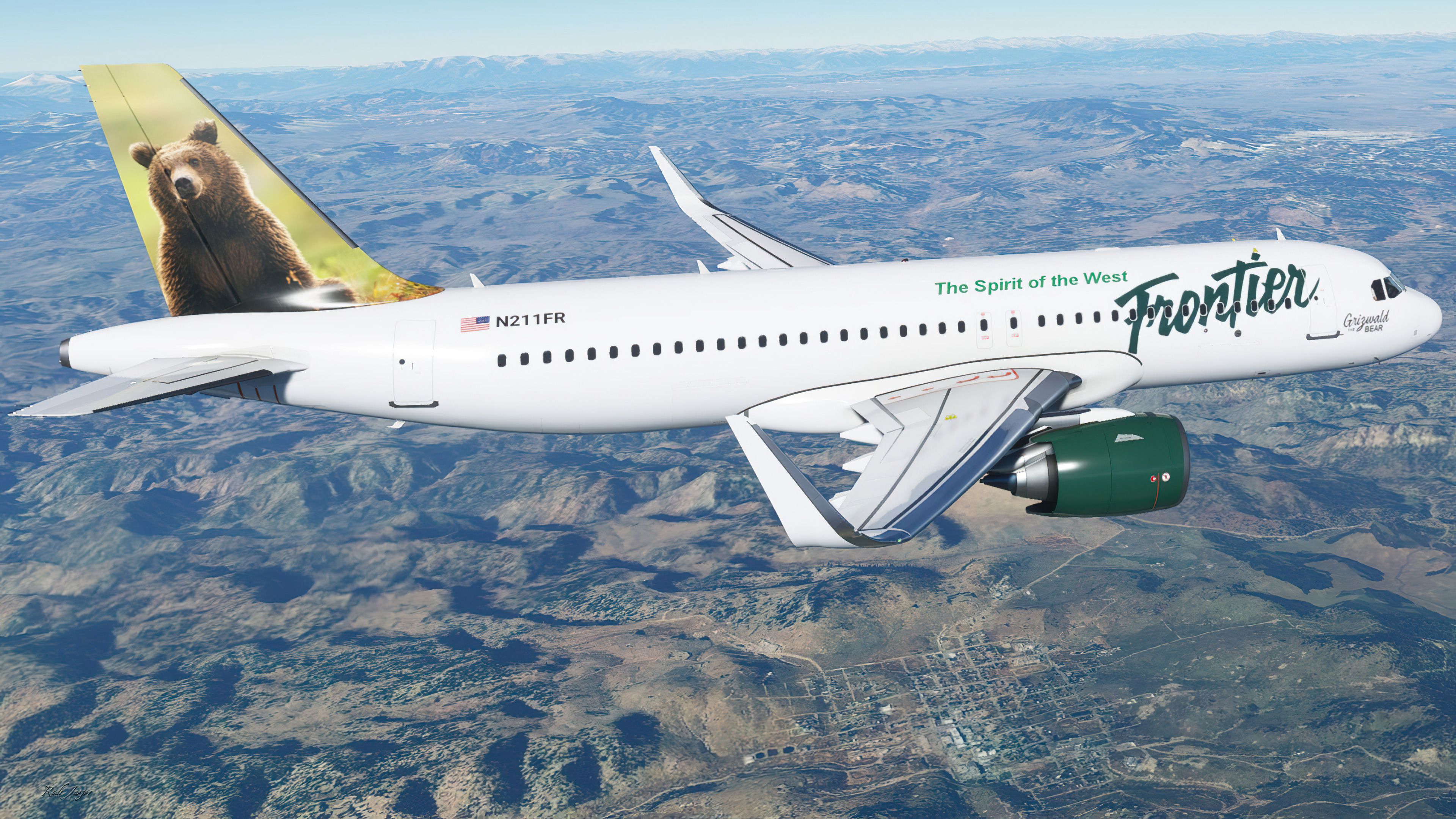 Frontier Airlines Airbus A320NEO Repaint for MSFS