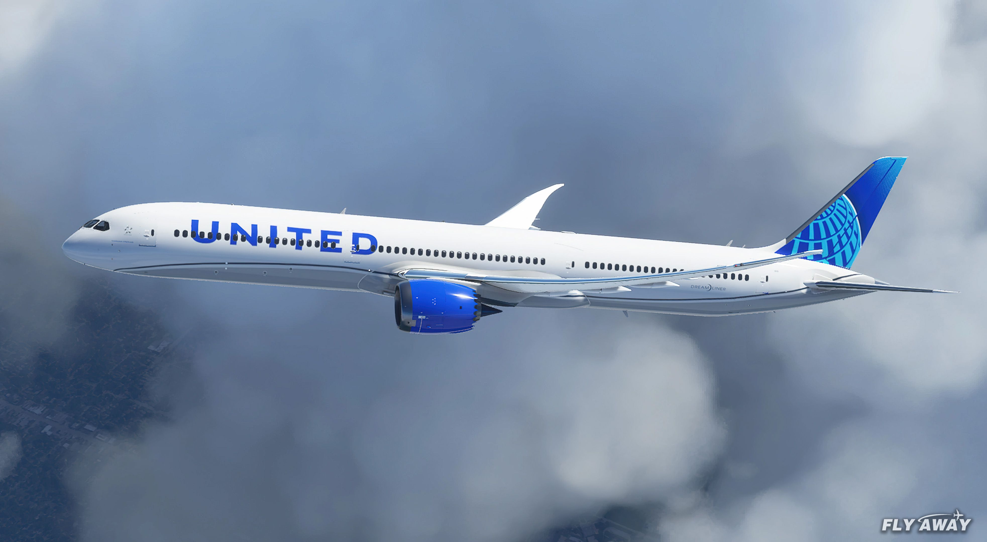 United Airlines Boeing 787-10 (New Colors) Livery for MSFS