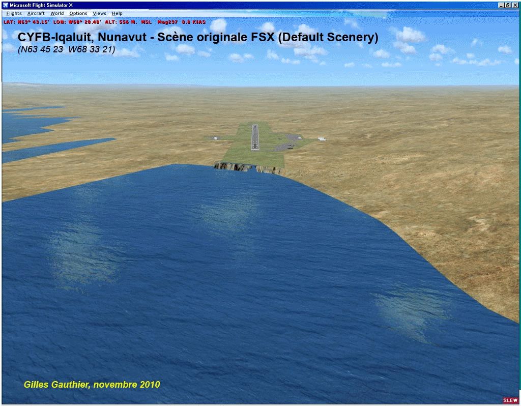 extract a how file zip to Scenery for Landscape FSX Nunavut