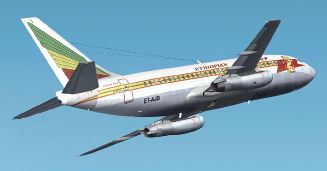 Ethiopian Airlines Boeing 737-200 for FS2004