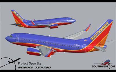 Southwest Boeing 737 default livery