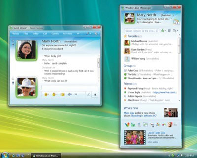 Screenshot from Microsoft's Windows Live Messenger