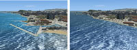 Coastline after and before