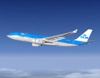 KLM Airbus A330-203 in flight.