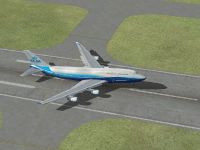 KLM Boeing 747-400 taking off.