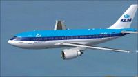 KLM Royal Dutch Airlines Airbus A310-203 in flight.