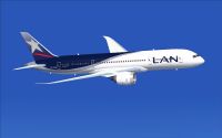 LAN Airlines Boeing 787-8 in flight.