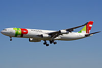 TAP Portugal Airbus A340-300 in flight.