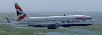 British Airways Boeing 737-800 in flight.