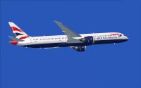 British Airways Boeing 787-9 in flight.