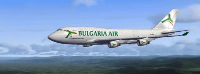 Bulgaria Air Boeing 747-400 in flight.