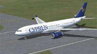 Cyprus Airways Airbus A330-200 on runway.
