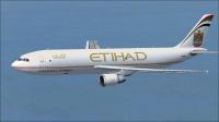 Etihad Crystal Cargo Airbus A300F4-622R in flight.