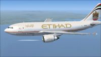 Etihad Crystal Cargo Airbus A310-304F in flight.