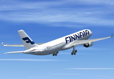 Finnair Airbus A330-300 shortly after take-off.