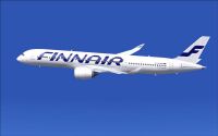 Finnair Airbus A350-900 in flight.
