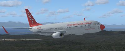 Flight Simulation Forums Boeing 737-800 in flight.