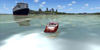 A boat in Microsoft Flight Simulator X