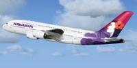 Hawaiian Airlines Airbus A380-800 in flight.