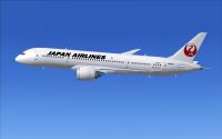 Japan Airlines Boeing 787-8 in flight.