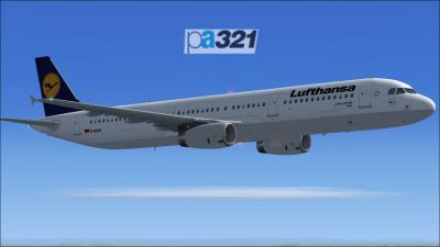 Lufthansa Airbus A321-231 in flight.
