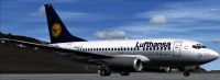 Lufthansa Boeing 737-600 on tarmac.