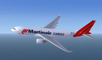 Martinair Cargo Airbus A330-200F in flight.
