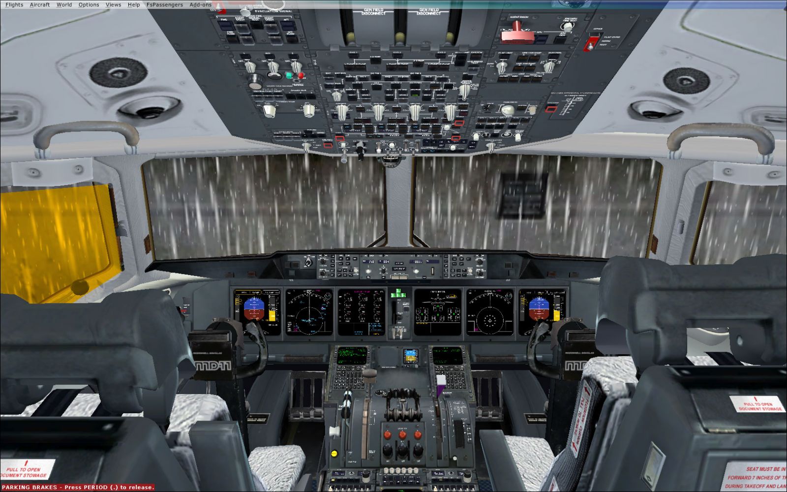 fsx aircraft with windows passenger cabin