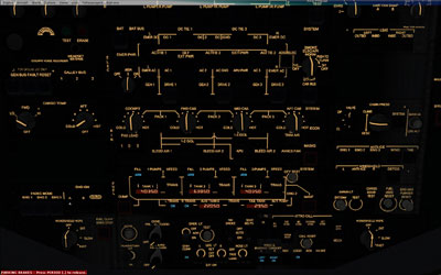 Control panel with night lighting activated