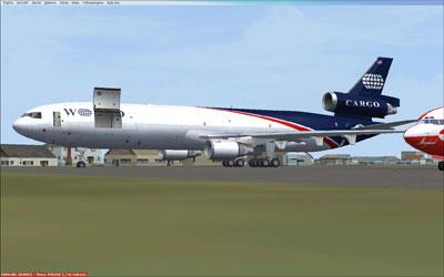 World Cargo MD-11 with cargo doors open