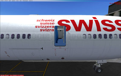 Swiss MD-11 with passenger door open